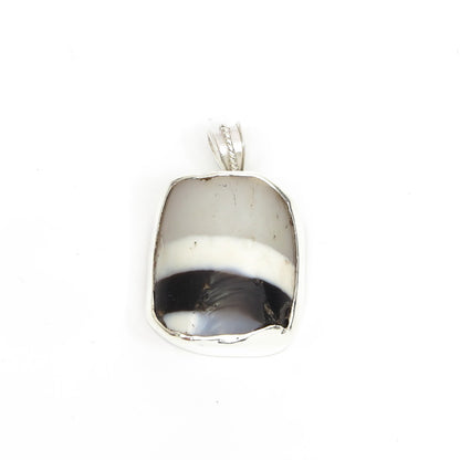 Dzi Bead Silver Pendant