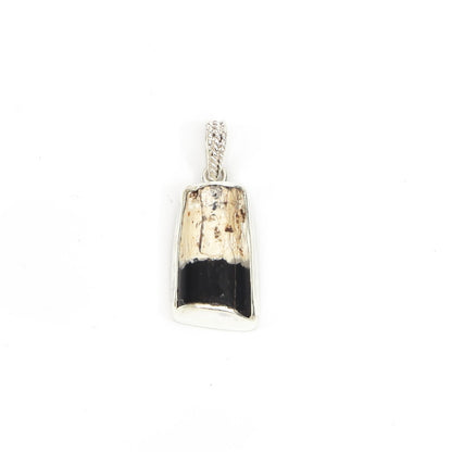 Dzi Bead Silver Pendant