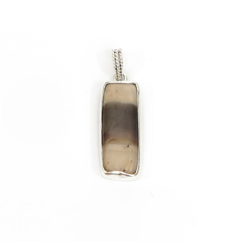 Dzi Bead Silver Pendant