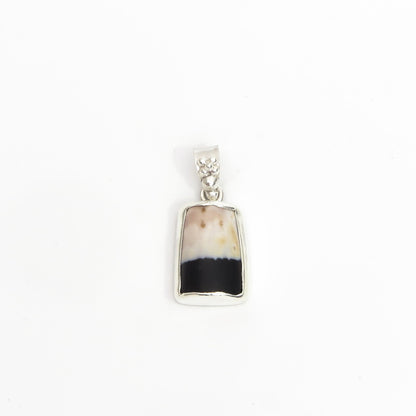 Dzi Bead Silver Pendant