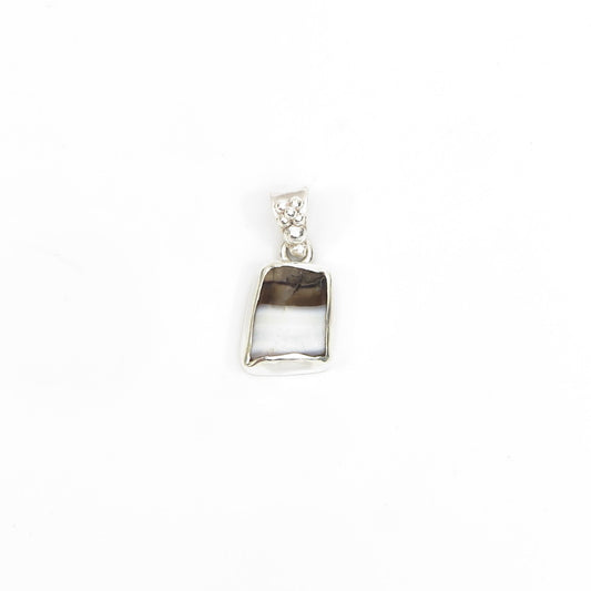 Dzi Bead Silver Pendant