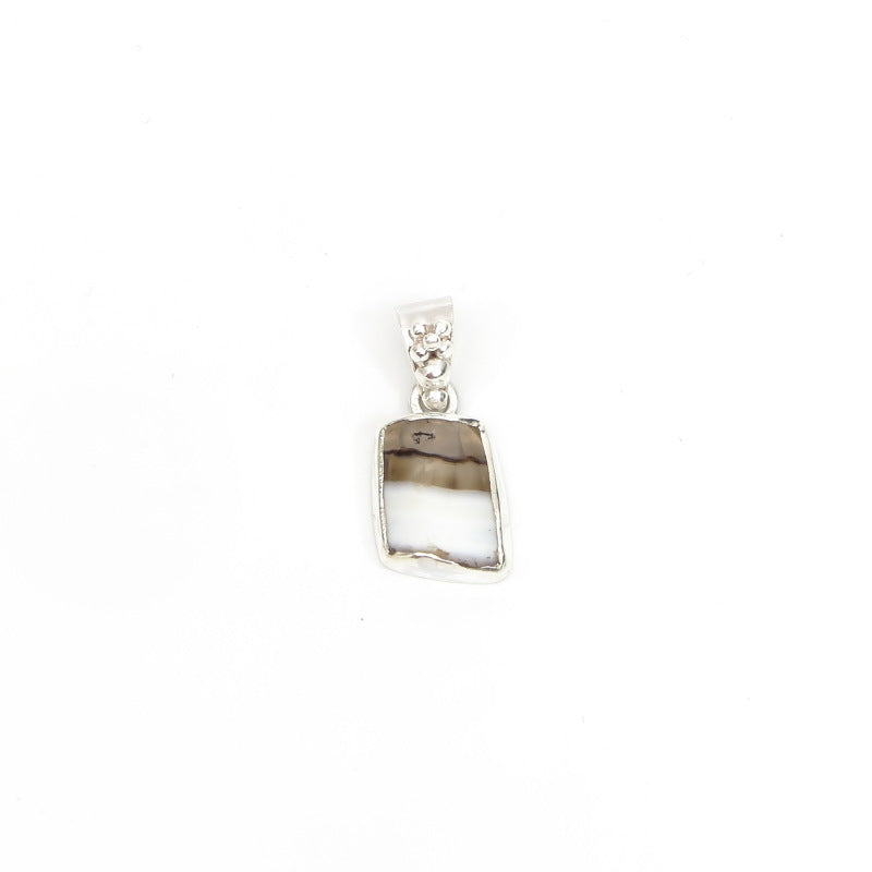 Dzi Bead Silver Pendant