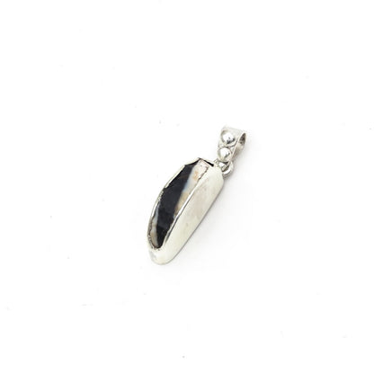 Dzi Bead Silver Pendant