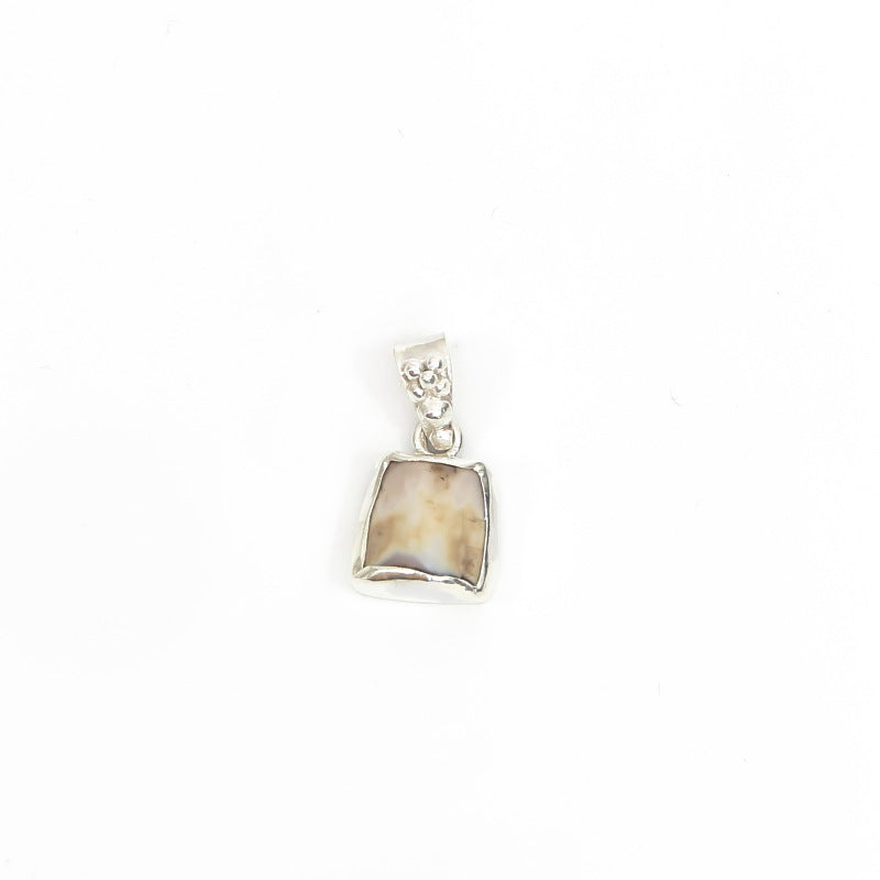 Dzi Bead Silver Pendant