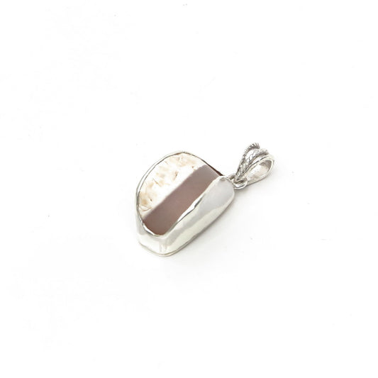 Dzi Bead Silver Pendant