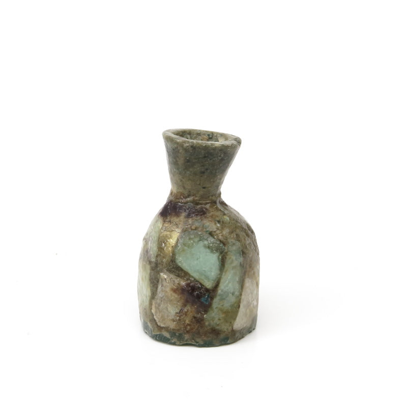 Oude Romeinse Glazen Mozaïekfles
