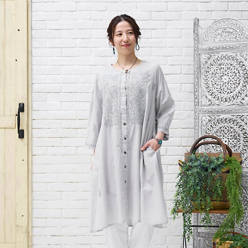 Cotton Lucknow Embroidery Blouse N