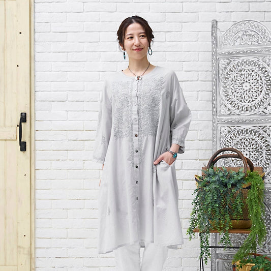 Cotton Lucknow Embroidery Blouse N