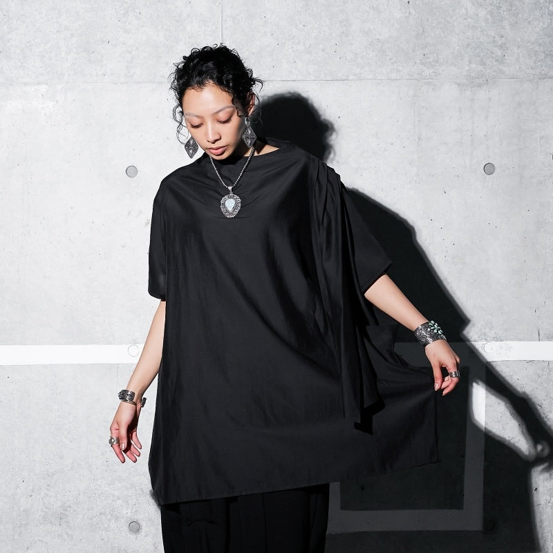 Cotton Silk Bottle Neck Dress