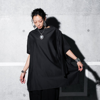 Cotton Silk Bottle Neck Dress