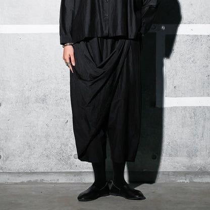 Cotton Silk Layered Pants