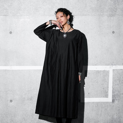 Cotton Silk Pintuck Dress