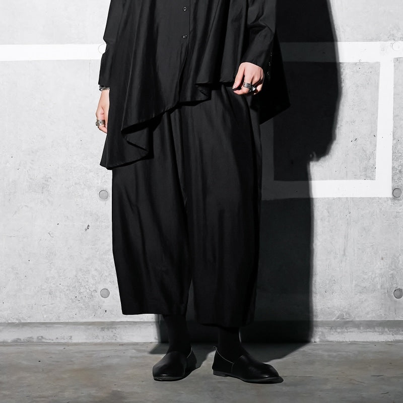 Cotton Silk Tuck Pants