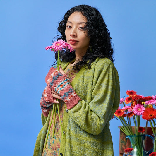 Geometric Border Arm Warmers