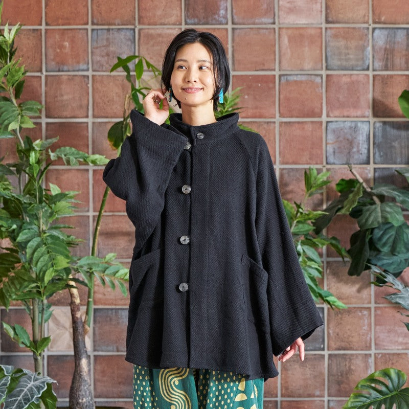Cotton Thick Poncho Jacket