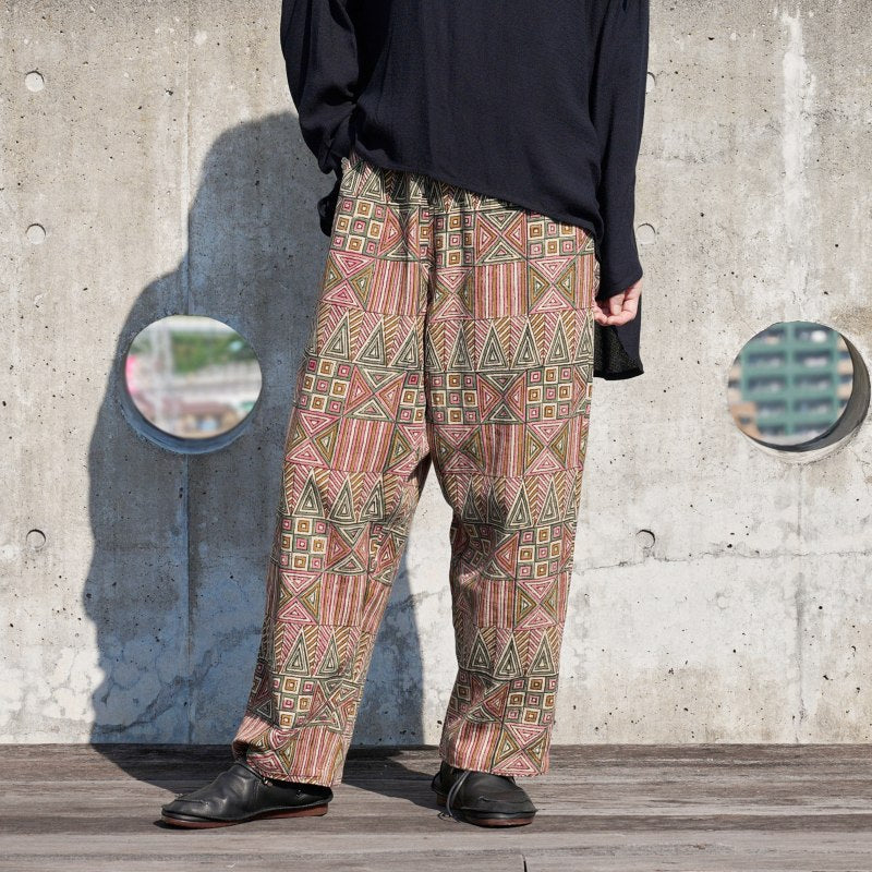 Geometric Triangle Square Print Pants