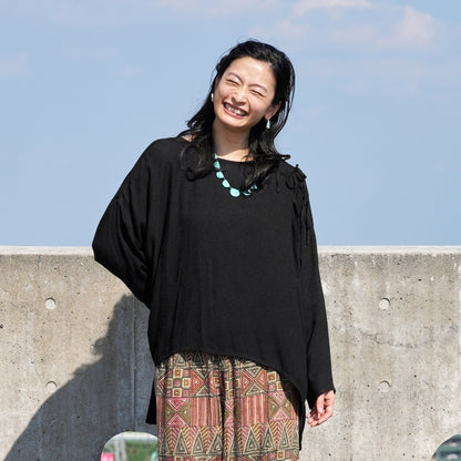 Rayon Ribbon Pullover
