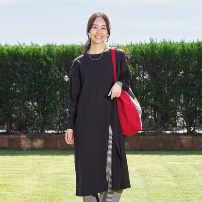 Sweatshirt Slit Dress