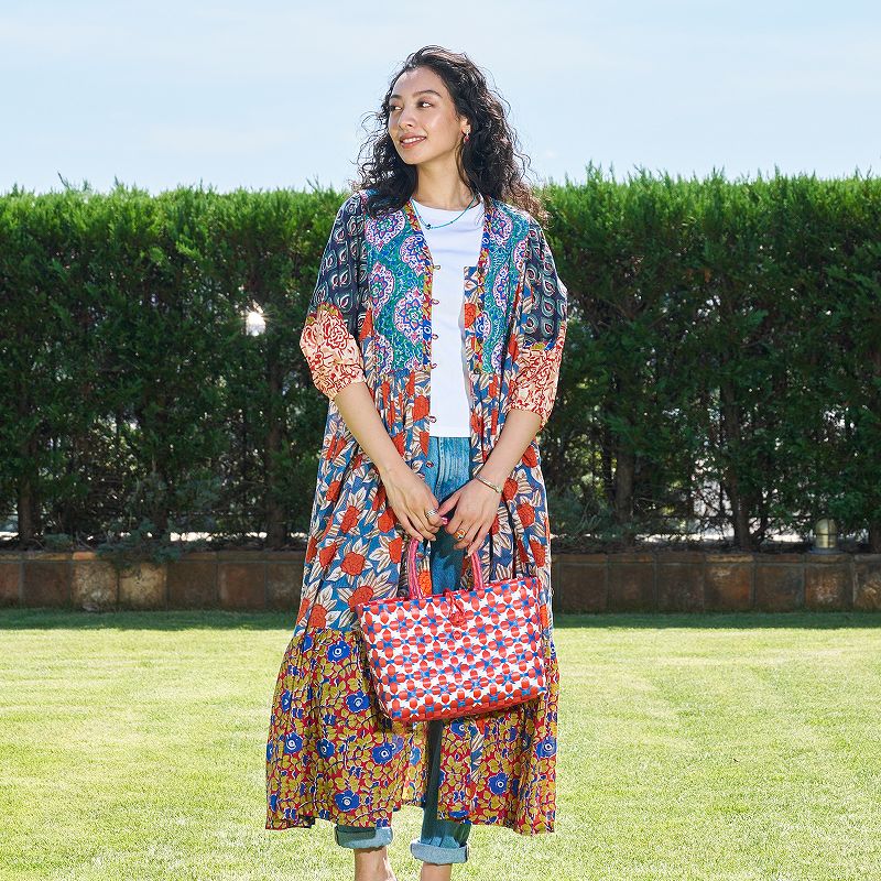 Cotton Block Print Front Open Dress