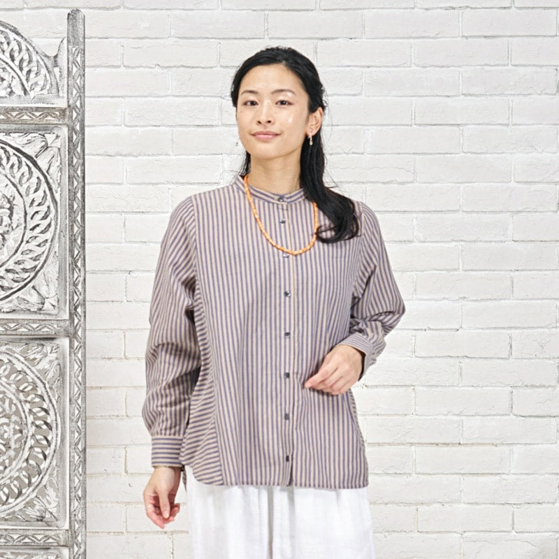 Stripe Panel Blouse