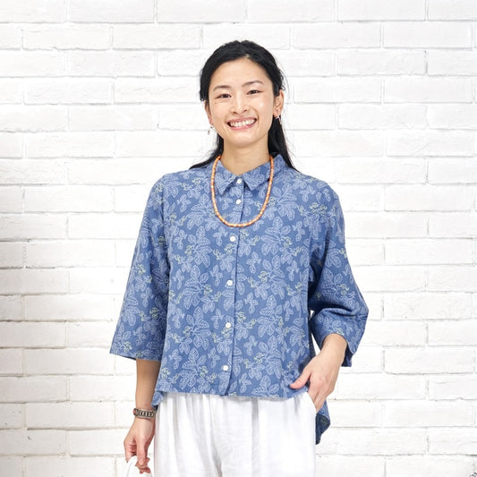 Leaf Embroidery Shirt