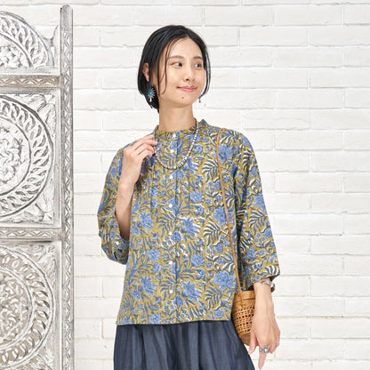 Floral Block Print Blouse