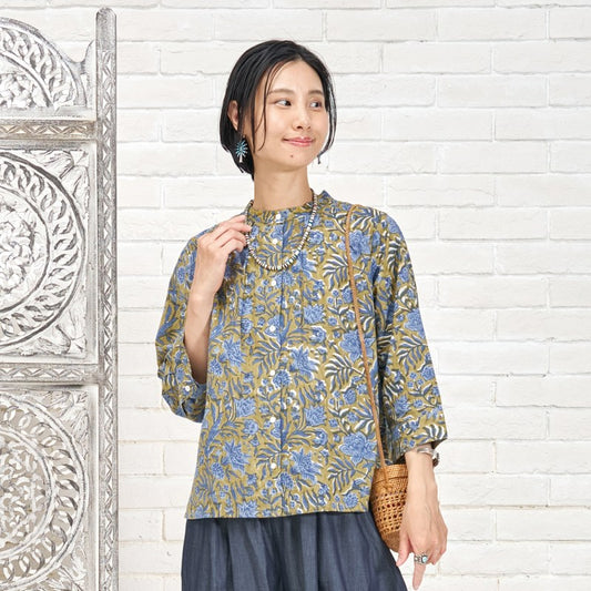 Floral Block Print Blouse