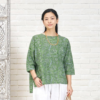 Floral Block Dolman Pullover