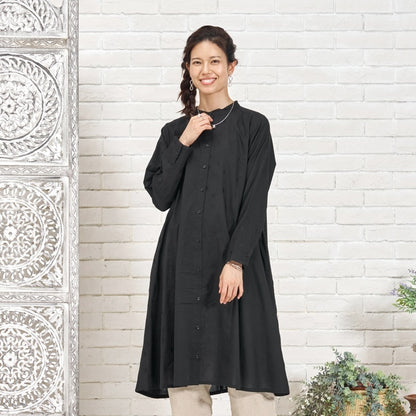 Front-Open Dot Switch Dress