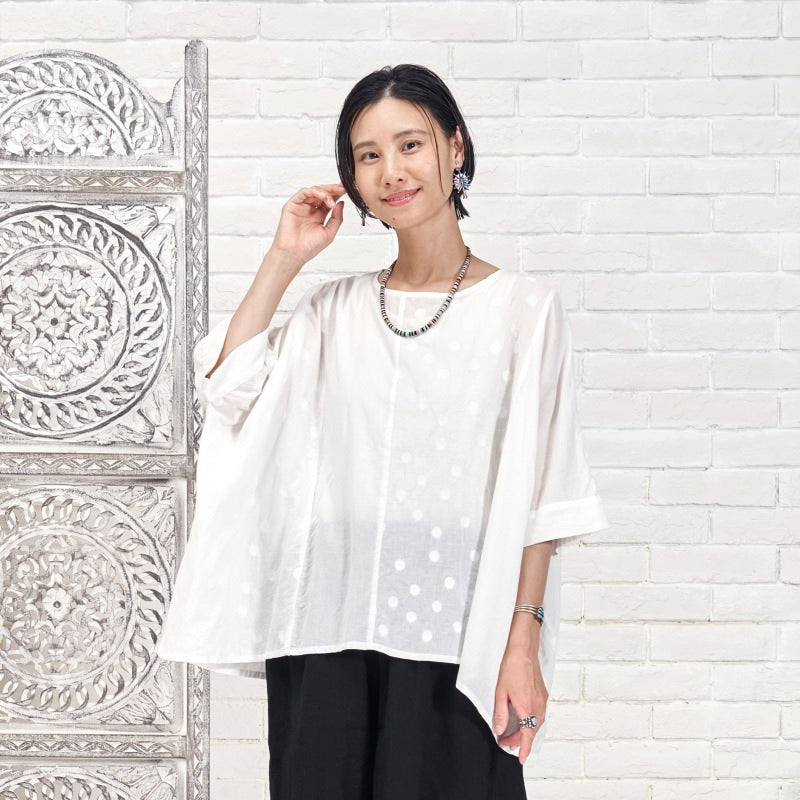 Dot Panel Pullover
