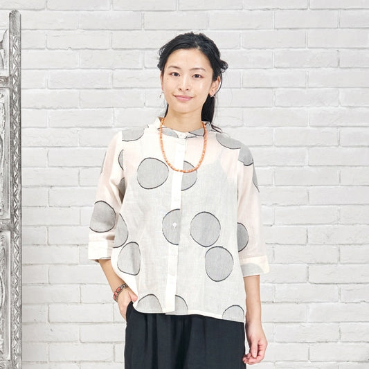 Dot Jacquard Blouse N