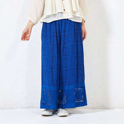 Rayon Lace Print Pants