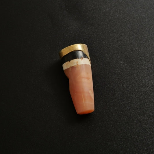 Striped Dzi Bead Fragment