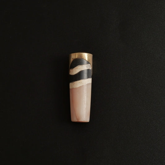 Striped Dzi Bead Fragment