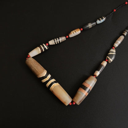 Striped Dzi Beads Strand