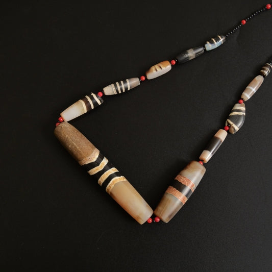 Striped Dzi Beads Strand