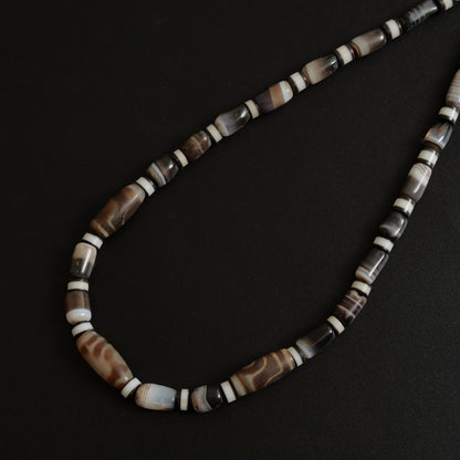 Dzi Beads and Striped Dzi Beads Strand