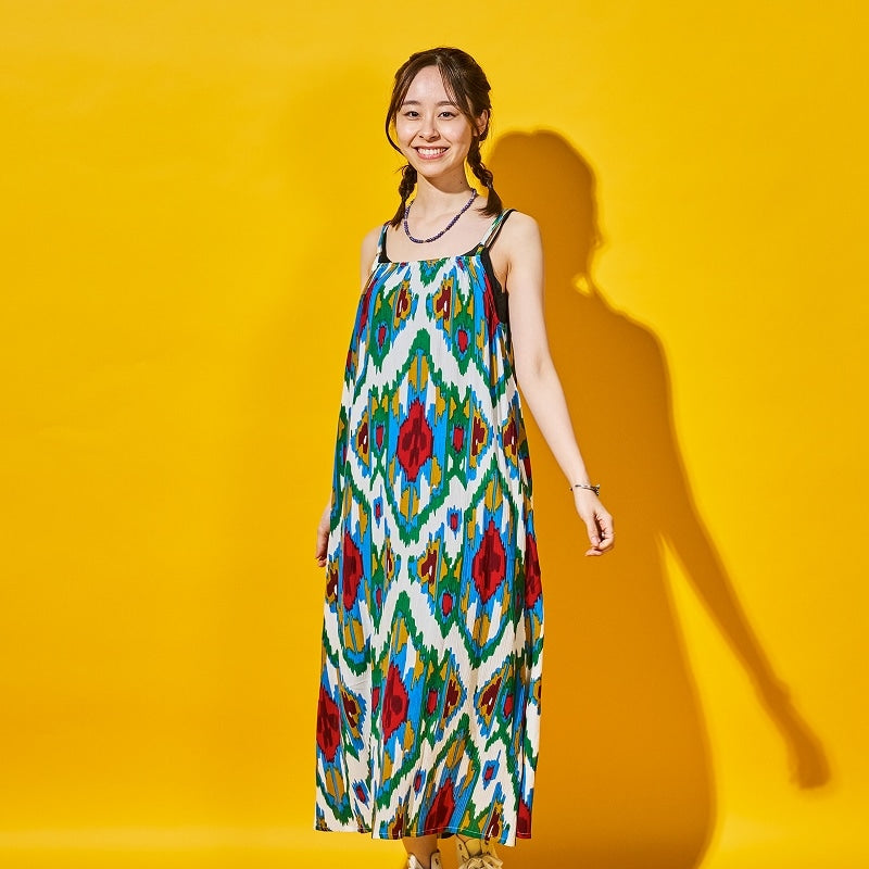 Rayon Ikat Print Cami Dress