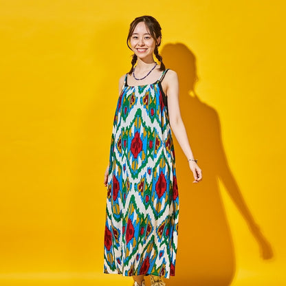 Rayon Ikat Print Cami Dress