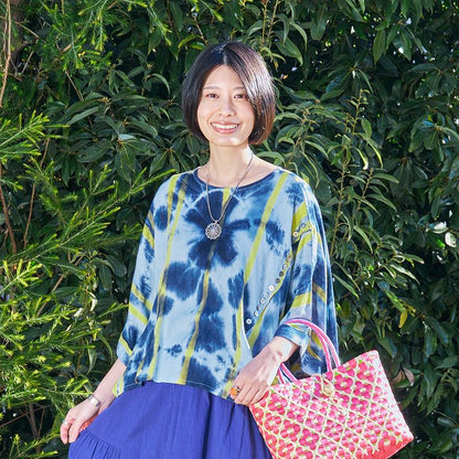 Tie-Dye + Stripe Pullover