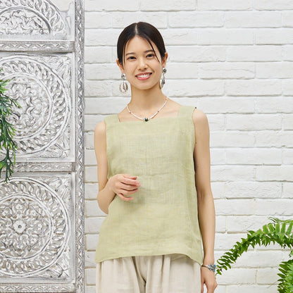 Linen Sleeveless Blouse N