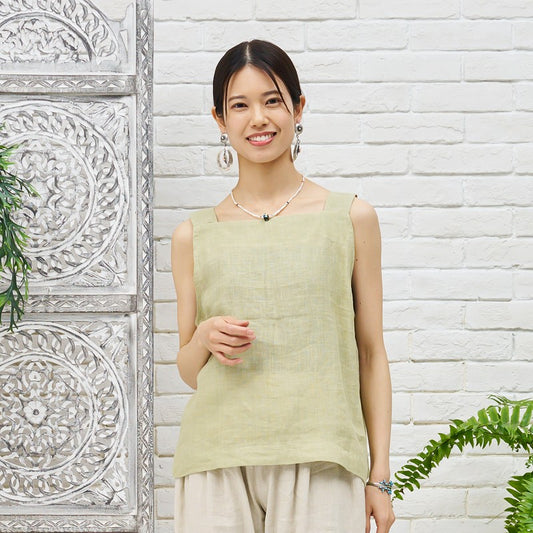 Linen Sleeveless Blouse N