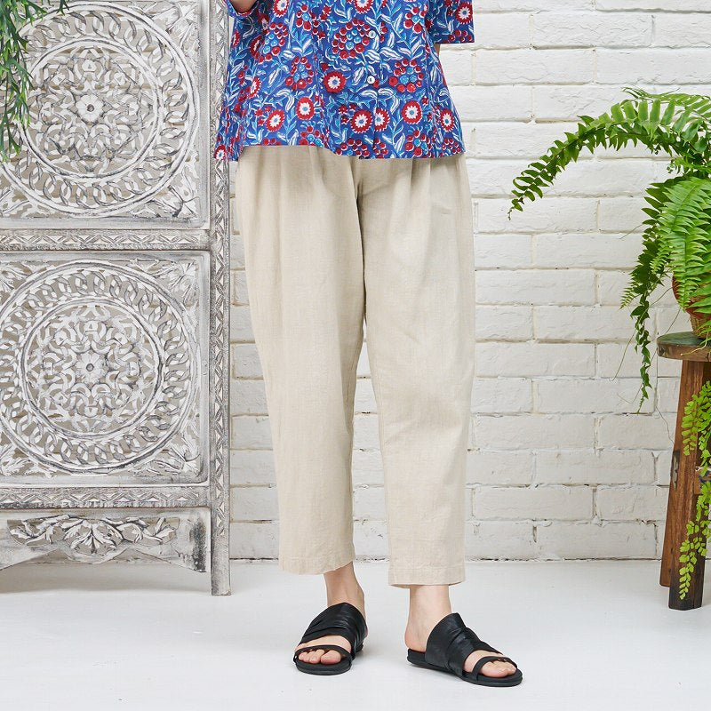 Linen Tapered Pants N