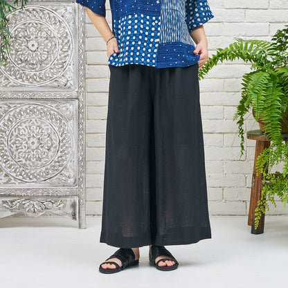 Linen Wide Pants N