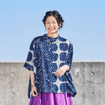 Dub Dot Print Short Blouse