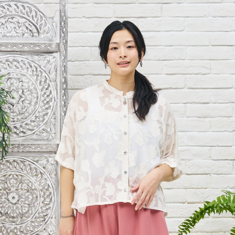 Rayon Jacquard Blouse