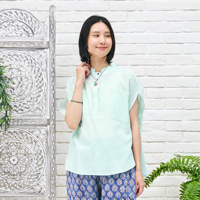 Lightweight Cotton Round Pullover