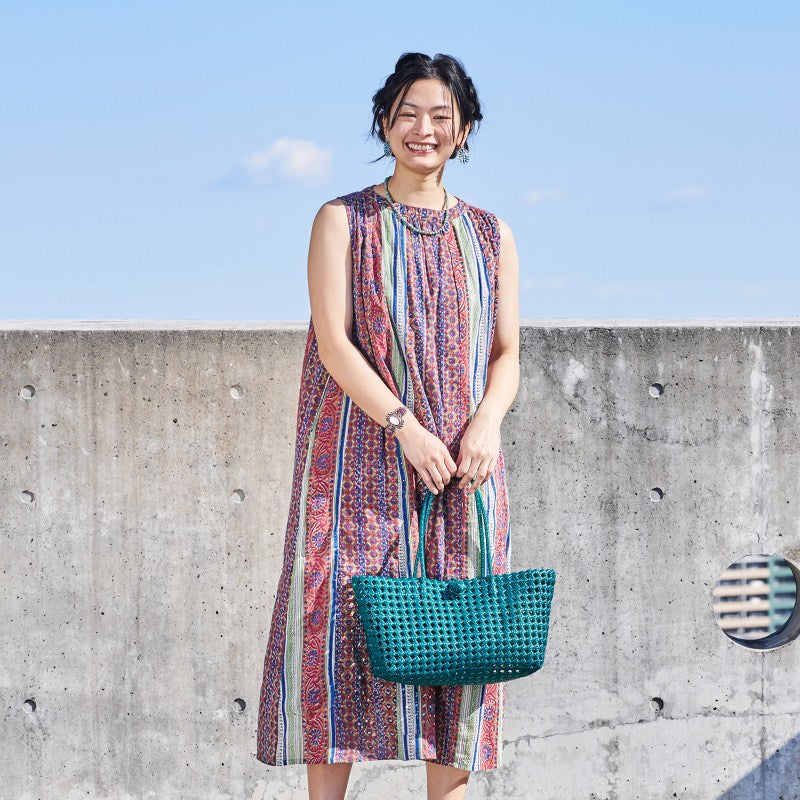 Flower Stripe Sleeveless Dress
