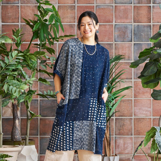 Block Print Patchwork Dress