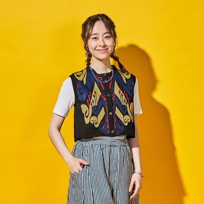 Cotton Egyptian Embroidery Vest